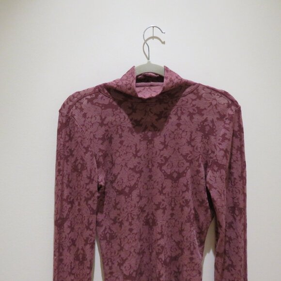 INTIMATELY FREE PEOPLE You and I Print Ribbed Highneck Top in Acai Floral Boho - Picture 4 of 14
